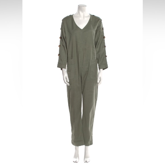 Hatch Maternity Green Coverall Jumpsuit size xs or 0 - Picture 1 of 8